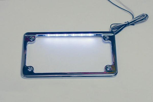 Custom Dynamics LPF-HRZ-C-LP LED License Plate Frame - Chrome