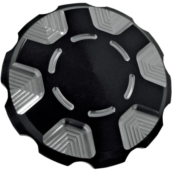 Joker Machine 10-443B Serrated Billet Gas Cap - Techno - Black Anodized