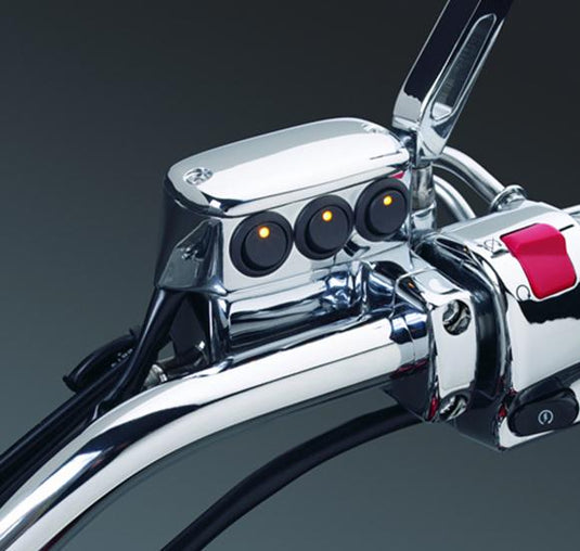 Show Chrome 52-605LA Clutch Side LED Switch Block Assembly - Chrome