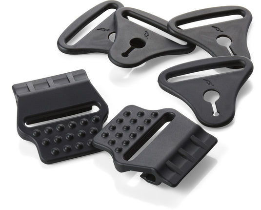 Pod Strap Clip and Loop Set for All Knee Brace - Black (One Size Fits All)