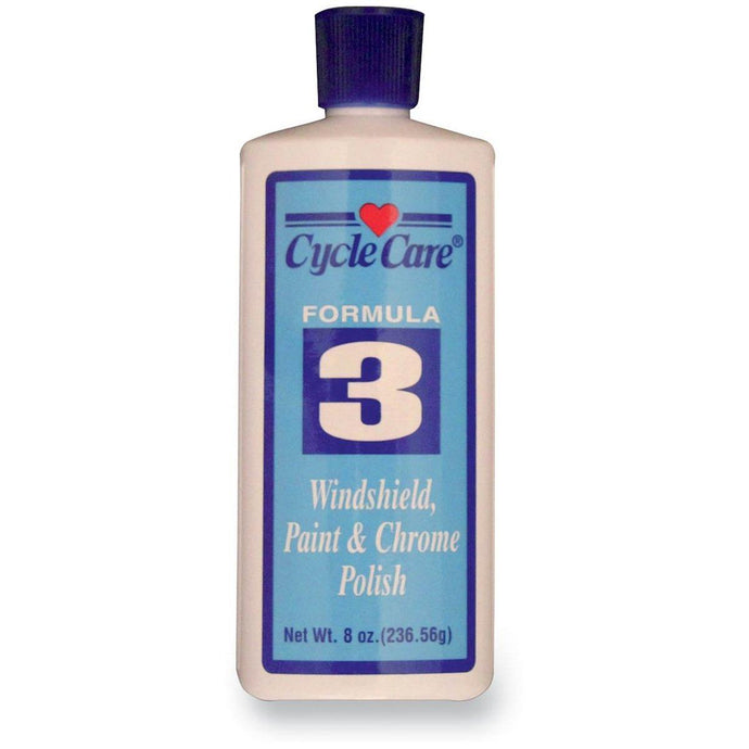 Cycle Care Formulas 03008 Formula 3 Windshield, Paint and Chrome Polish - 8oz.