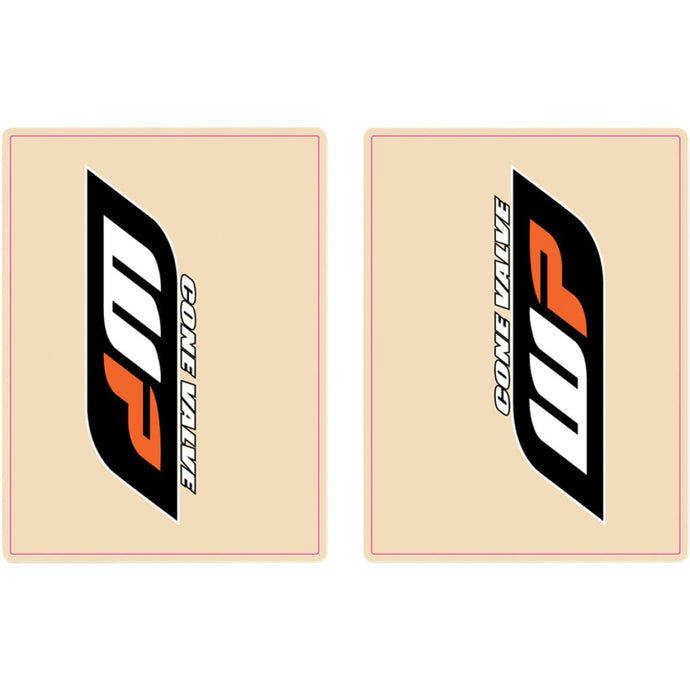 Flu Designs Inc. 01020 Upper Fork WB Decal - Orange/Black