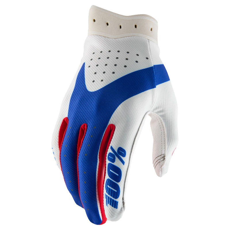 Load image into Gallery viewer, 100% iTrack 2 Gloves (Medium, Red/White/Blue)
