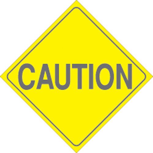 Voss 456 CA7 YR 7-1/2in.x 7-1/2in. Trail Sign - Caution (Yellow)