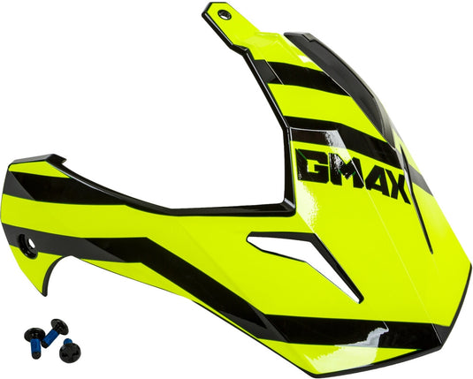 G-Max Visor with Screws for GM-11/S Helmets - Trapper Black/Hi-Vis