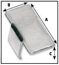 Koronis Parts Inc 611-408 Track Clip for Camoplast Tracks - Zinc - 1 13/16in. x 1in. x 5/8in.