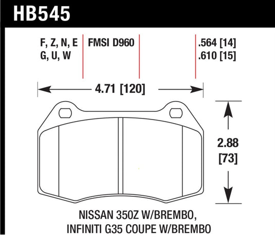 Hawk Performance HB545F.564 HAWK HPS Brake Pad Sets