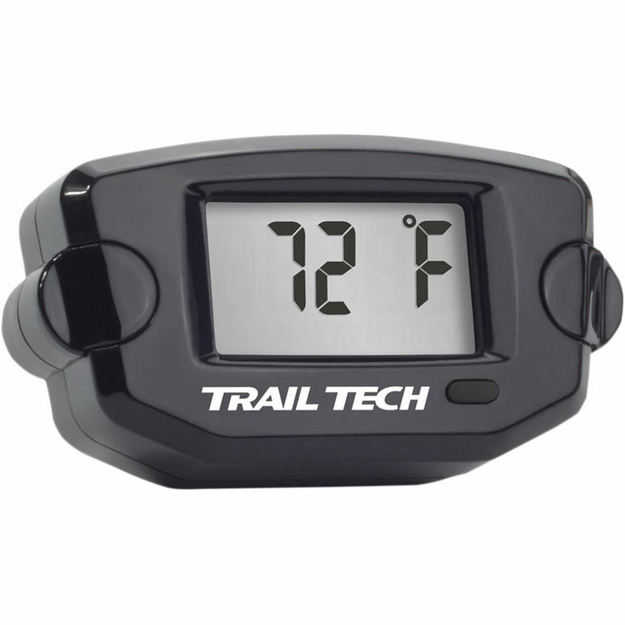 Trail Tech 742-ET1 Surface Mount Universal Temperature Meter w/ Spark Plug Sensor for Air Cooled Engine - 10mm - Black