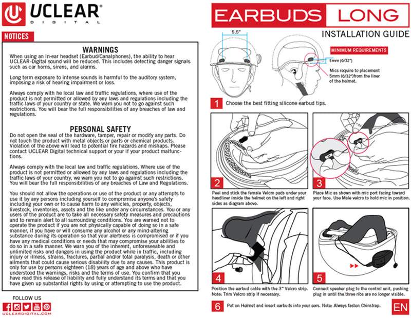 Load image into Gallery viewer, Uclear Universal Earbuds - Long
