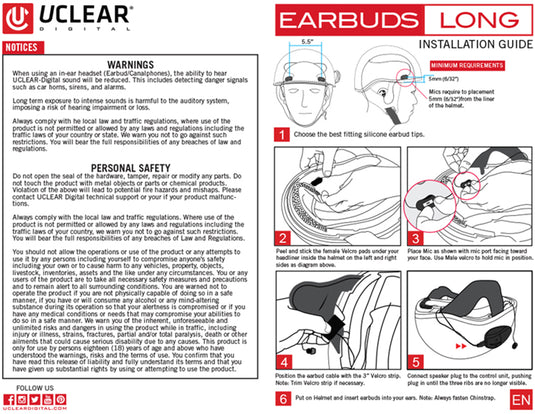 Uclear Universal Earbuds - Long