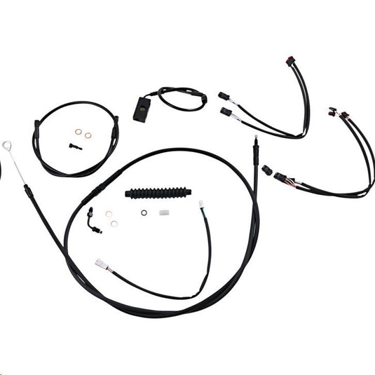 Magnum 486942 Black XR Handlebar Installation Kit with Black Fittings for 15-17in. Ape