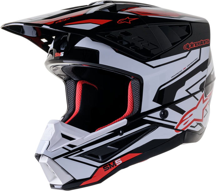 Black/White/Bright Red Glossy