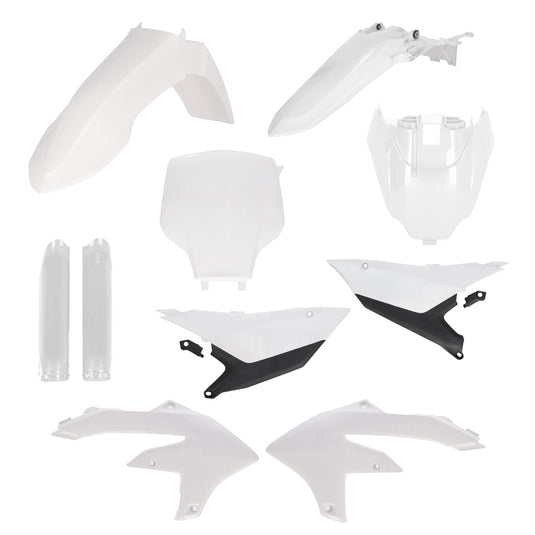 Acerbis 2988231035 Full Plastic Kit - White/Black