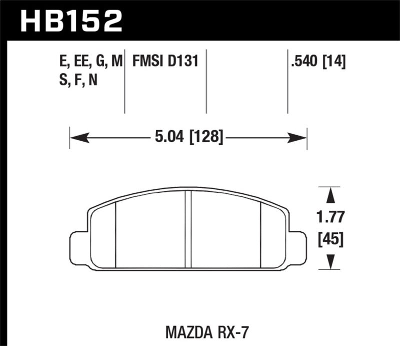 Load image into Gallery viewer, Hawk Performance HB152F.540 HAWK HPS Brake Pad Sets
