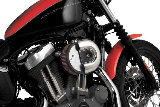 Arlen Ness 18-826 Big Sucker Stage I Air Filter Kit for OEM Cover - Black Backing Plate - Red Filter