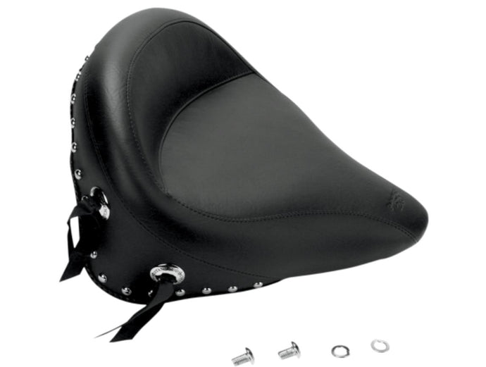 Mustang 75094 Vintage Wide Solo Seat - Chrome Studded