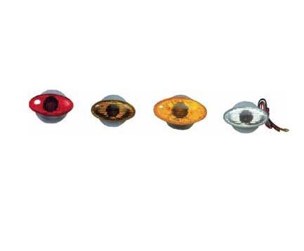 Emgo 61-81975 Medium Cateye Deco Lights - 2 Contacts - Carbon Lens