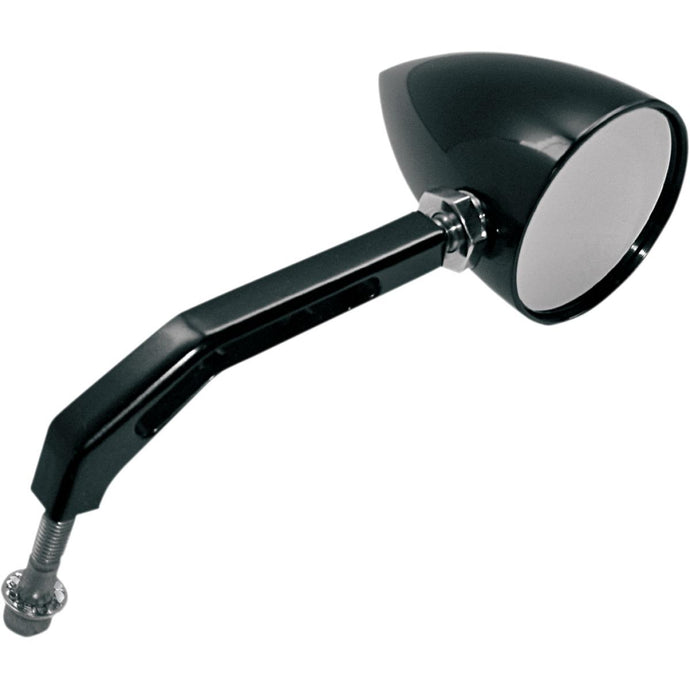 Joker Machine 03-011BLK View Tech V Billet Mirror - Smooth - Black Anodized - Left or Right