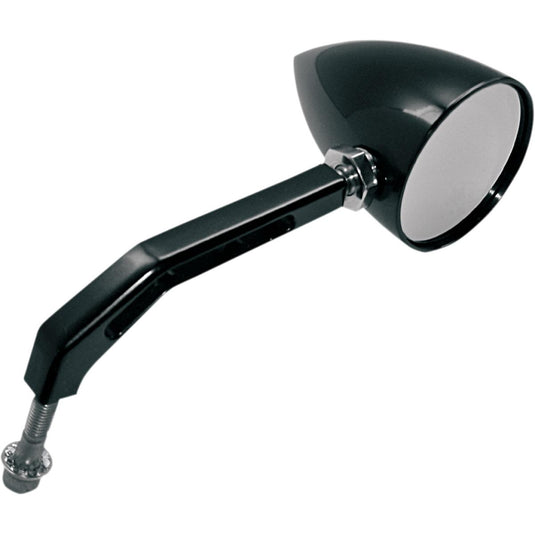 Joker Machine 03-011BLK View Tech V Billet Mirror - Smooth - Black Anodized - Left or Right