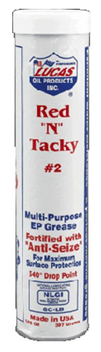 Lucas Oil 10005-30 Red N Tacky #2 Grease - 14.5oz. Cartridge
