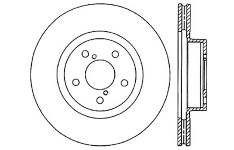 Load image into Gallery viewer, Stoptech 128.47012L ST Drilled Sport Brake Rotors
