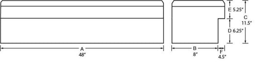 Tradesman 79748 TRA Side Mount Box - Alum