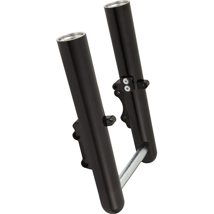 Arlen Ness 40-528 Hot Legs Dual Disc Fork Leg Set - Smooth - Black Anodized