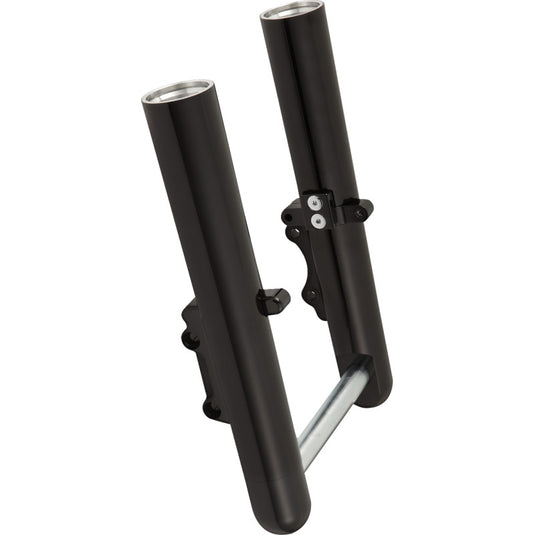 Arlen Ness 40-528 Hot Legs Dual Disc Fork Leg Set - Smooth - Black Anodized