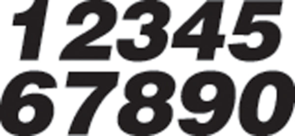 Dirt Digits PD63B-1 Pro Digit Competition Stick-On 6in. Black Number - 1