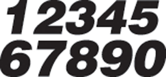 Dirt Digits PD63B-0 Pro Digit Competition Stick-On 6in. Black Number - 0