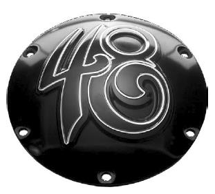 Precision Billet 48S-230-SPT-BLK Sportster 48 Billet Derby Cover - Black