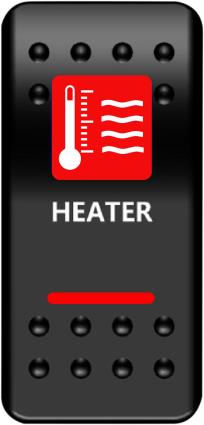 Moose Utility HTR-PWR-R Rocker Switch - On/Off Red Heater