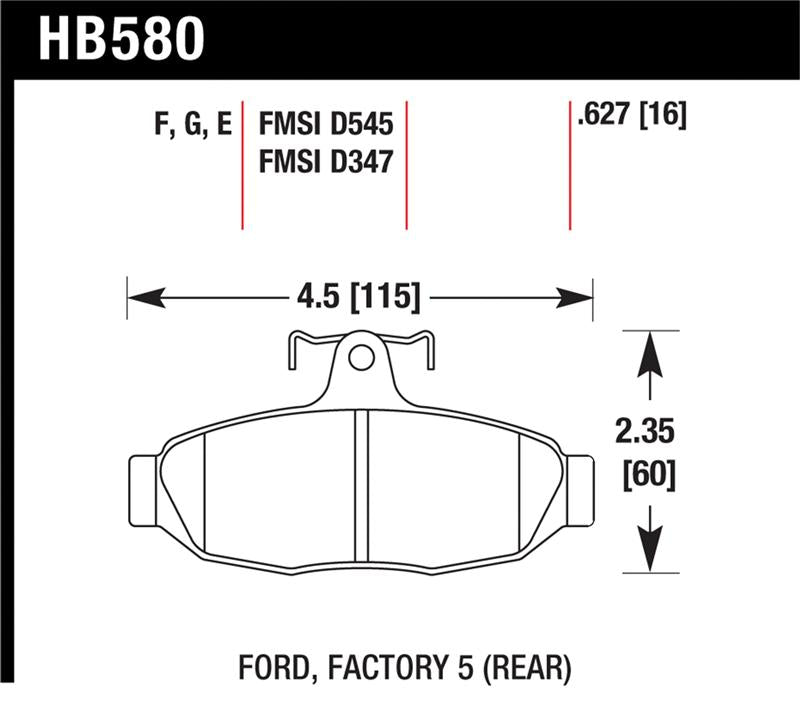 Load image into Gallery viewer, Hawk Performance HB580F.627 HAWK HPS Brake Pad Sets
