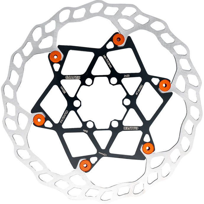 Galfer Brakes DB014FLWO Floating Wave Brake Rotor - 203mm x 2mm - Orange