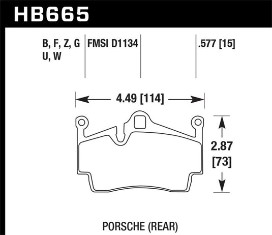 Hawk Performance HB665Z.577 HAWK Ceramic Brake Pad Sets