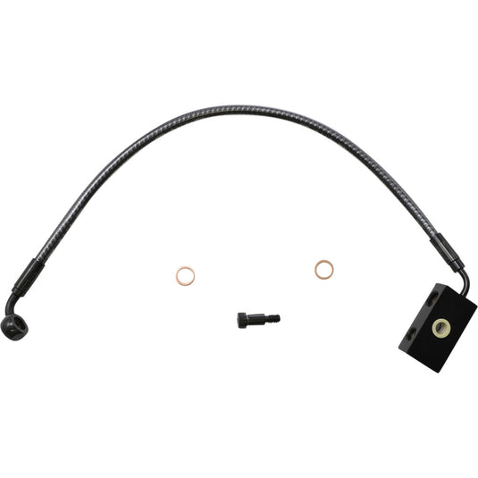 Magnum AS77027 Karbonfibr Designer Series ABS Front Lower Brake Line Kit - 10mm. 35deg. Banjo - 23in.