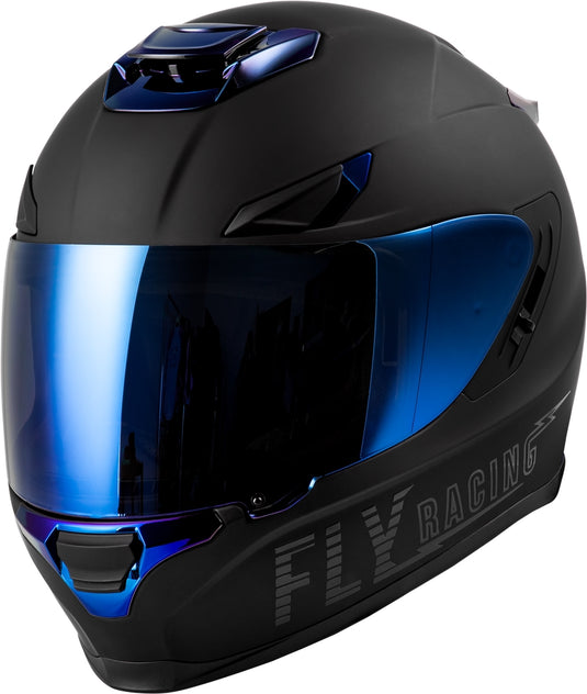 Matte Black/Blue Chrome