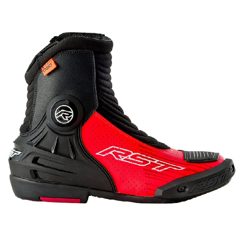 Load image into Gallery viewer, Rst Tractech EVO D3O Short Boots (8, Black/Fluo Red)
