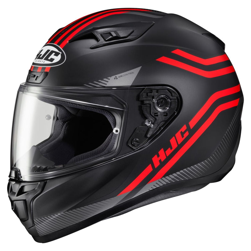 HJC i10 Strix Helmet Semi-Flat Red (MC-1SF) Black