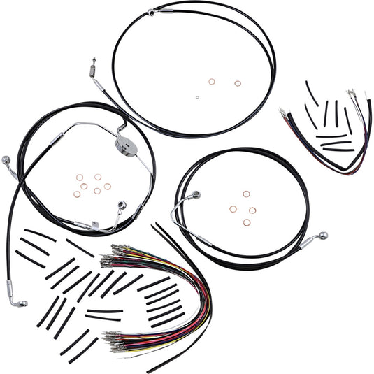 Magnum 489022 Black Vinyl XR Handlebar Installation Kit for 15-17in. Ape