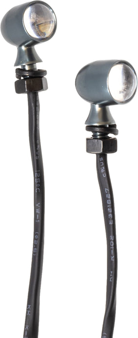 Letric Lighting Co. LLC-45C-WA 45-Caliper Mini LED White Running/Amber Turn Signal  - Gun Metal