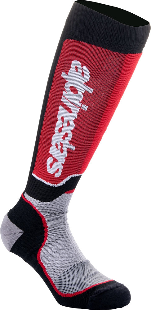 Alpinestars MX Plus Socks (Small, Black/Gray/Red)