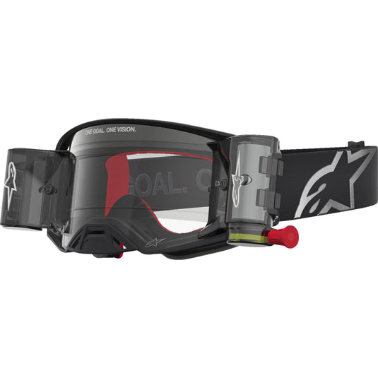 Alpinestars Supertech Firma Roll-Off Goggles (One Size Fits All, Black/Silver)
