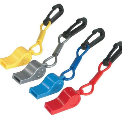 Atlantis A2712C Whistle with Clip - Yellow