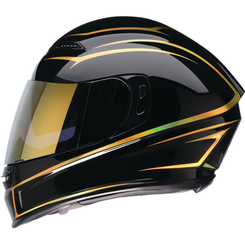 Load image into Gallery viewer, Z1r Jackal Foil Helmet (Medium, Black/Gold)
