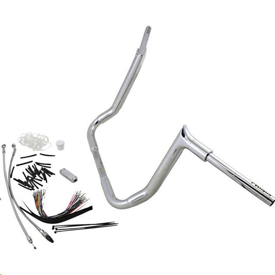 Fat Baggers, Inc. 809114 1-1/2in. EZ Install Pointed Top Handlebar Kit - Chrome