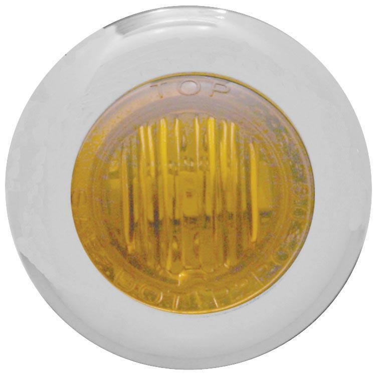 Pro-One Performance 402220 LED Mini Marker Light - Dual Function Circuit - Amber LED - Clear Lens
