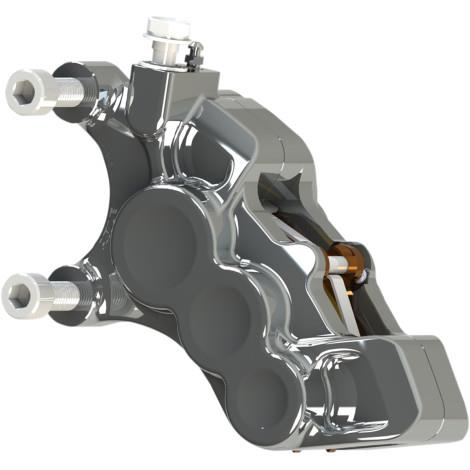 Arlen Ness 02-216 6-Piston Differential Bore Front Brake Caliper for 11.8in. Rotors - Right Side - Chrome