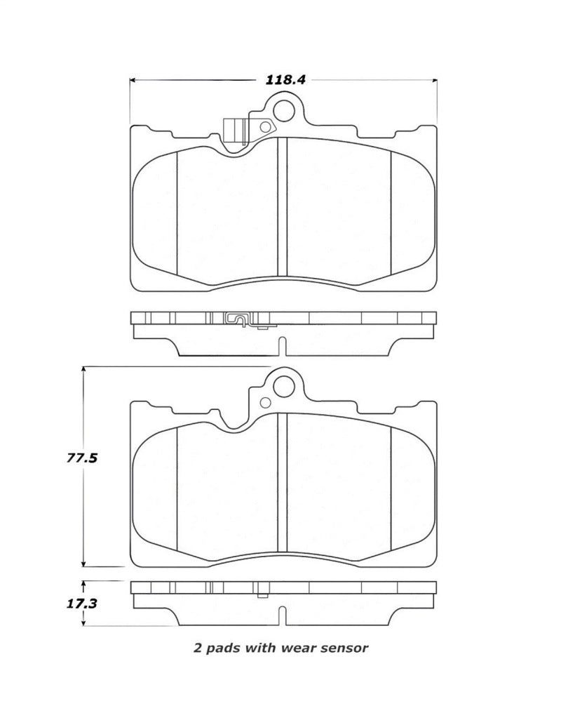 Load image into Gallery viewer, Stoptech 308.11180 ST Street Brake Pads
