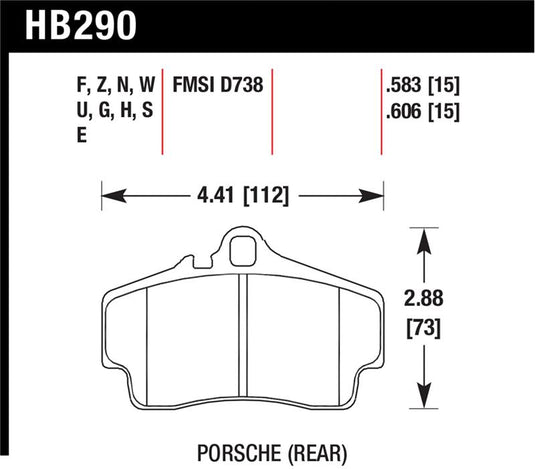 Hawk Performance HB290G.583 HAWK DTC-60 Brake Pad Sets